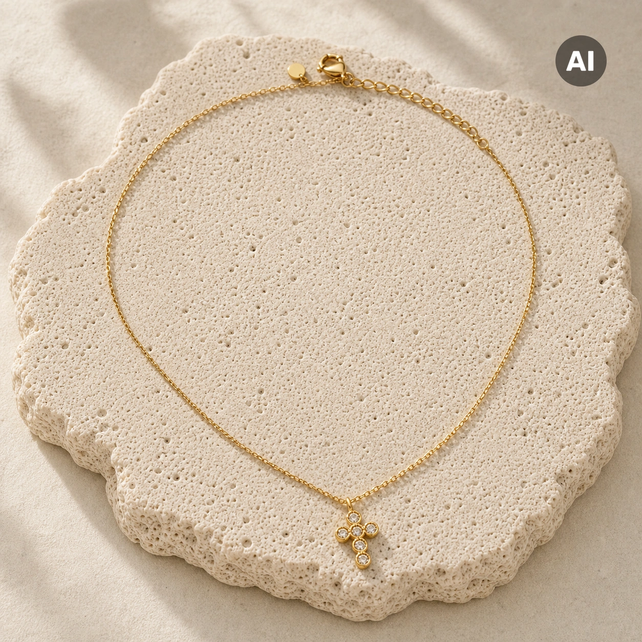 LIANOA Kreuz Halskette gold
