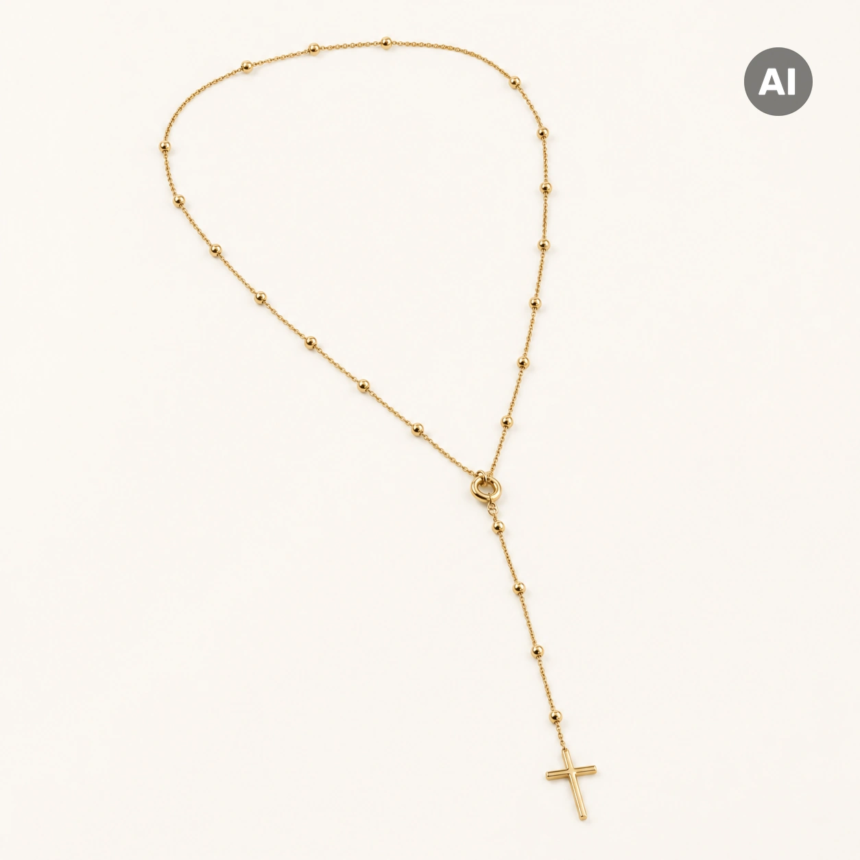 LIANOA Kreuz Halskette gold