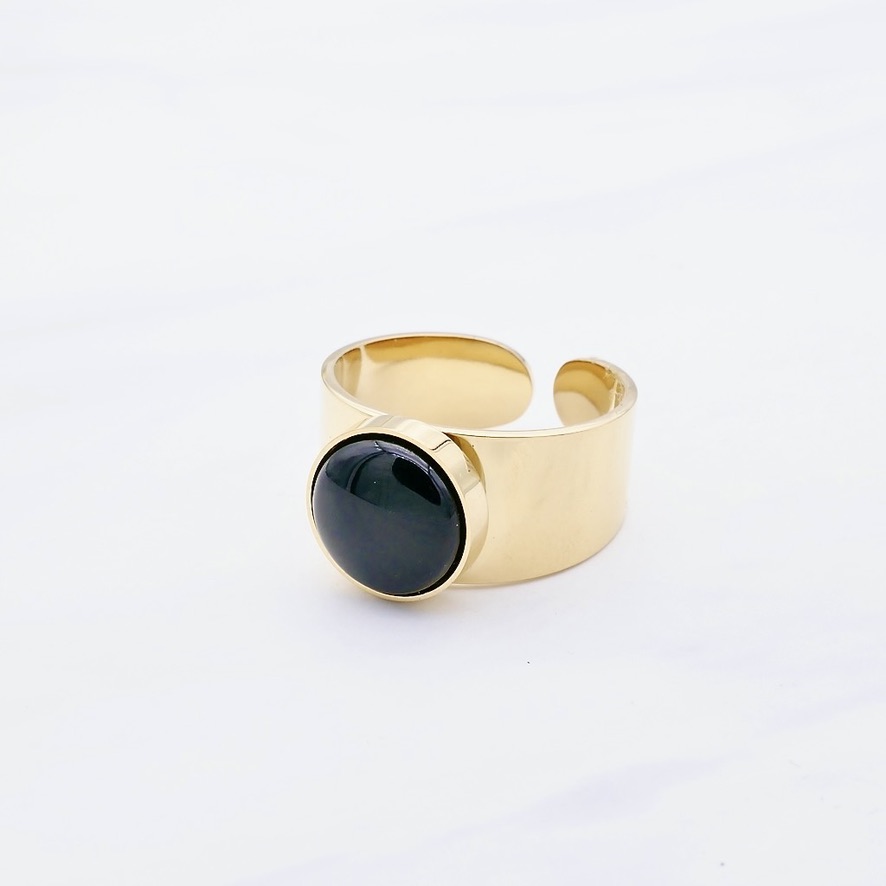 Tosca Black Ring Gold  