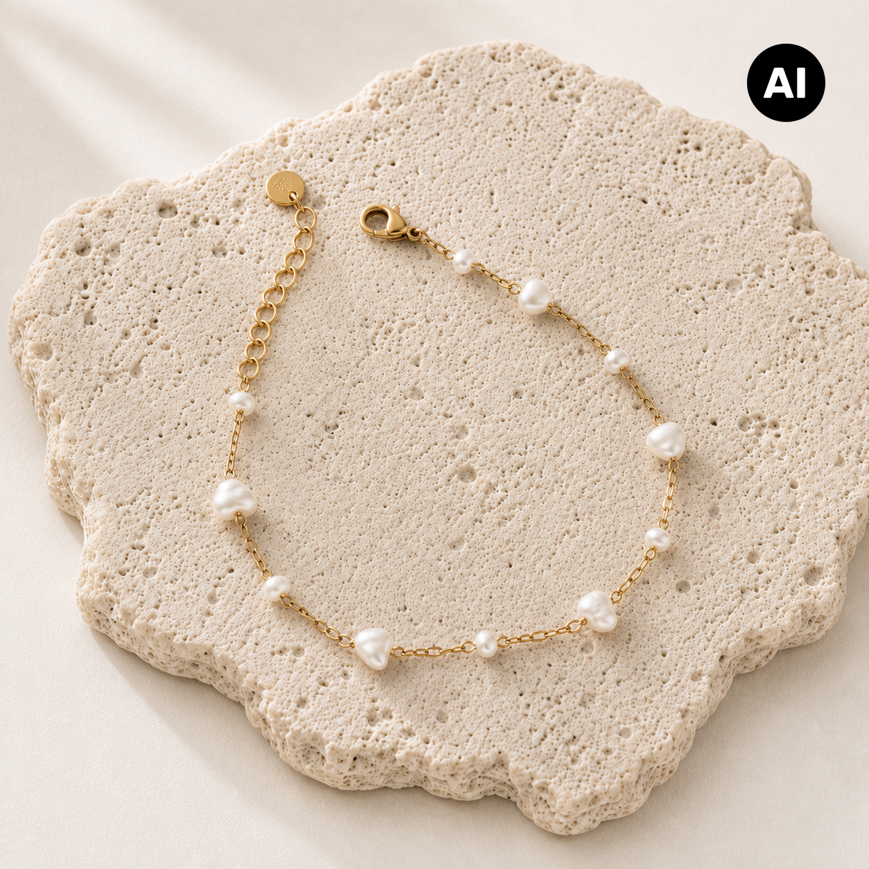 LIANOA Armband Perle gold