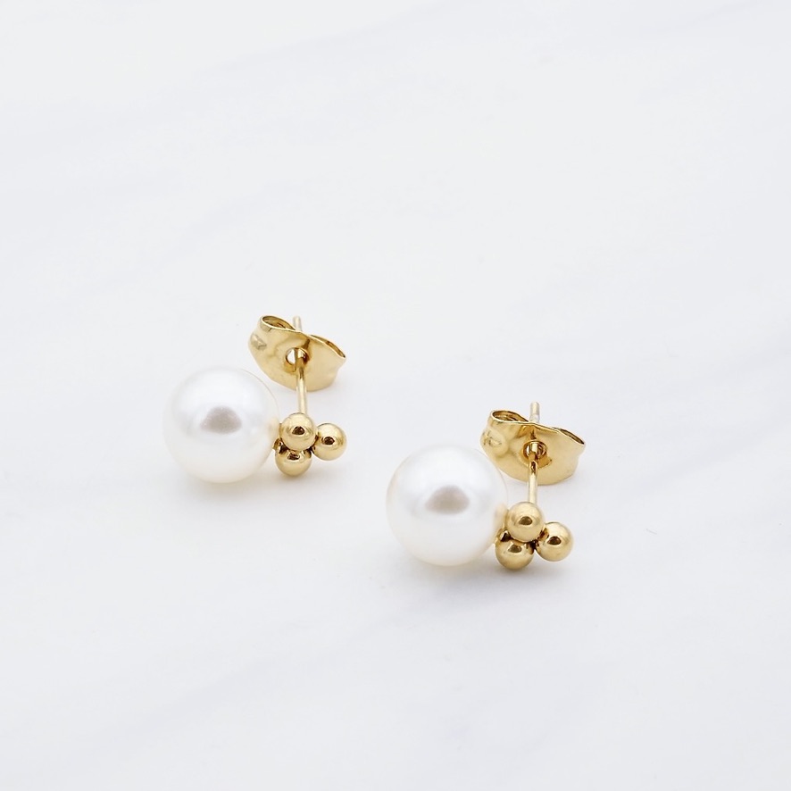 Perlen Ohrstecker LiaNoa  Gold 