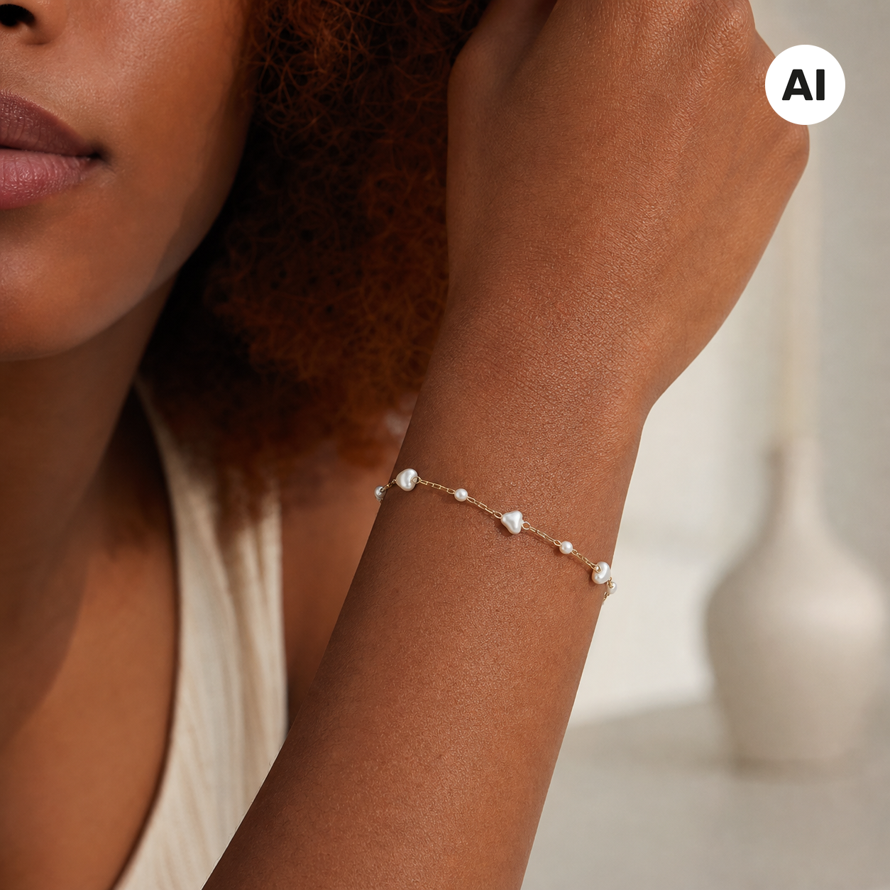 LIANOA Armband Perle gold
