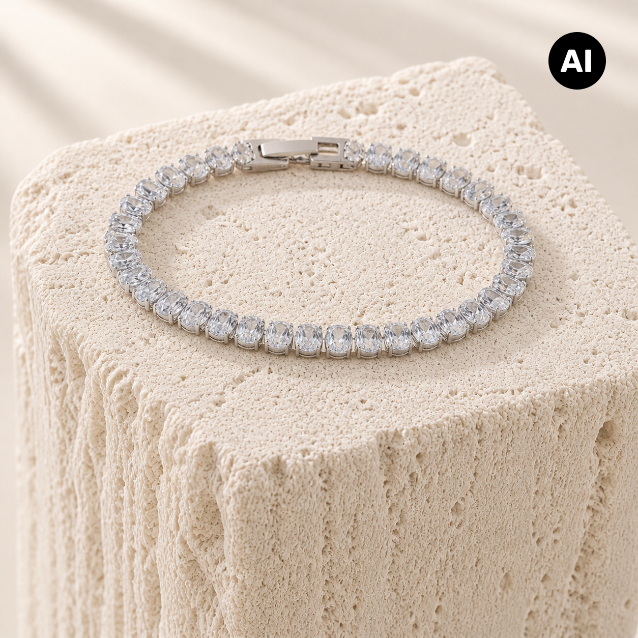 LIANOA Tennis-Armband silber