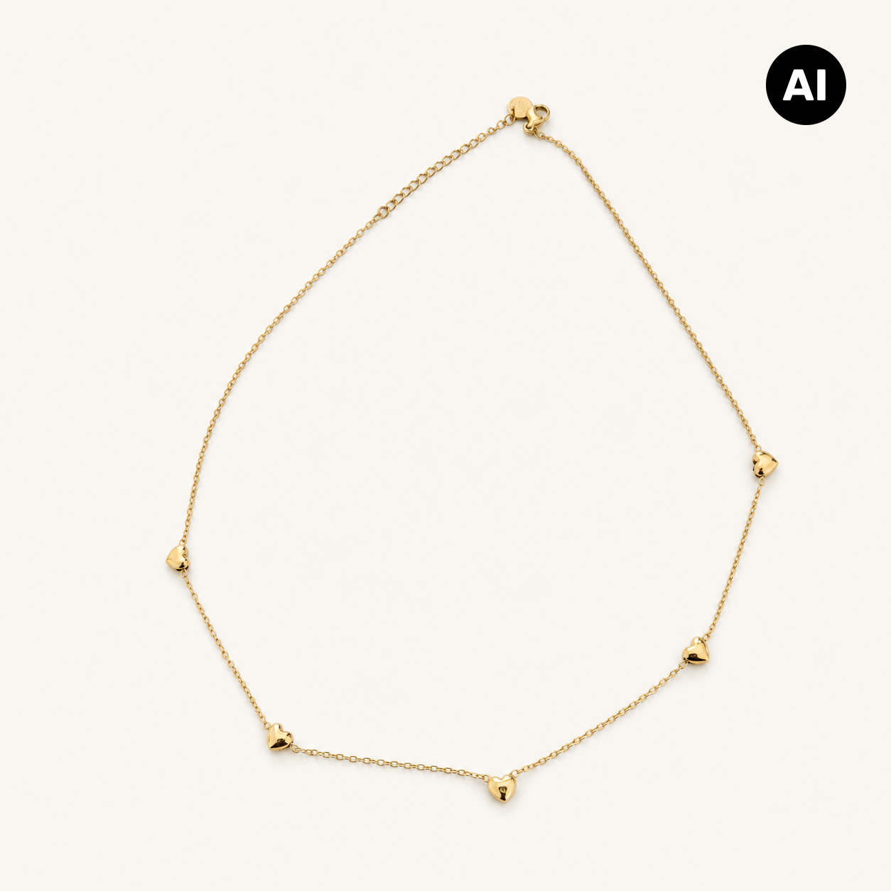 LIANOA Halskette Herz gold