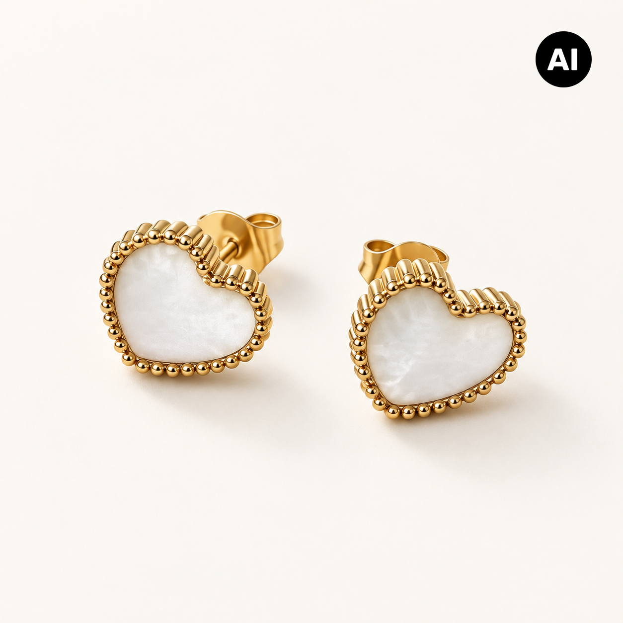 LIANOA Herz Ohrstecker gold
