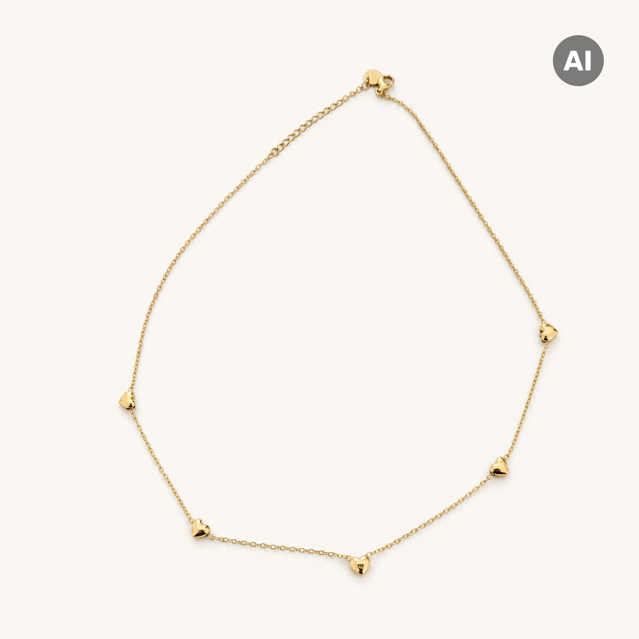 LIANOA Herz Halskette gold