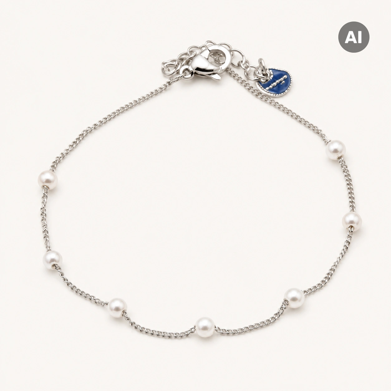 LIANOA Perlen Armband silber
