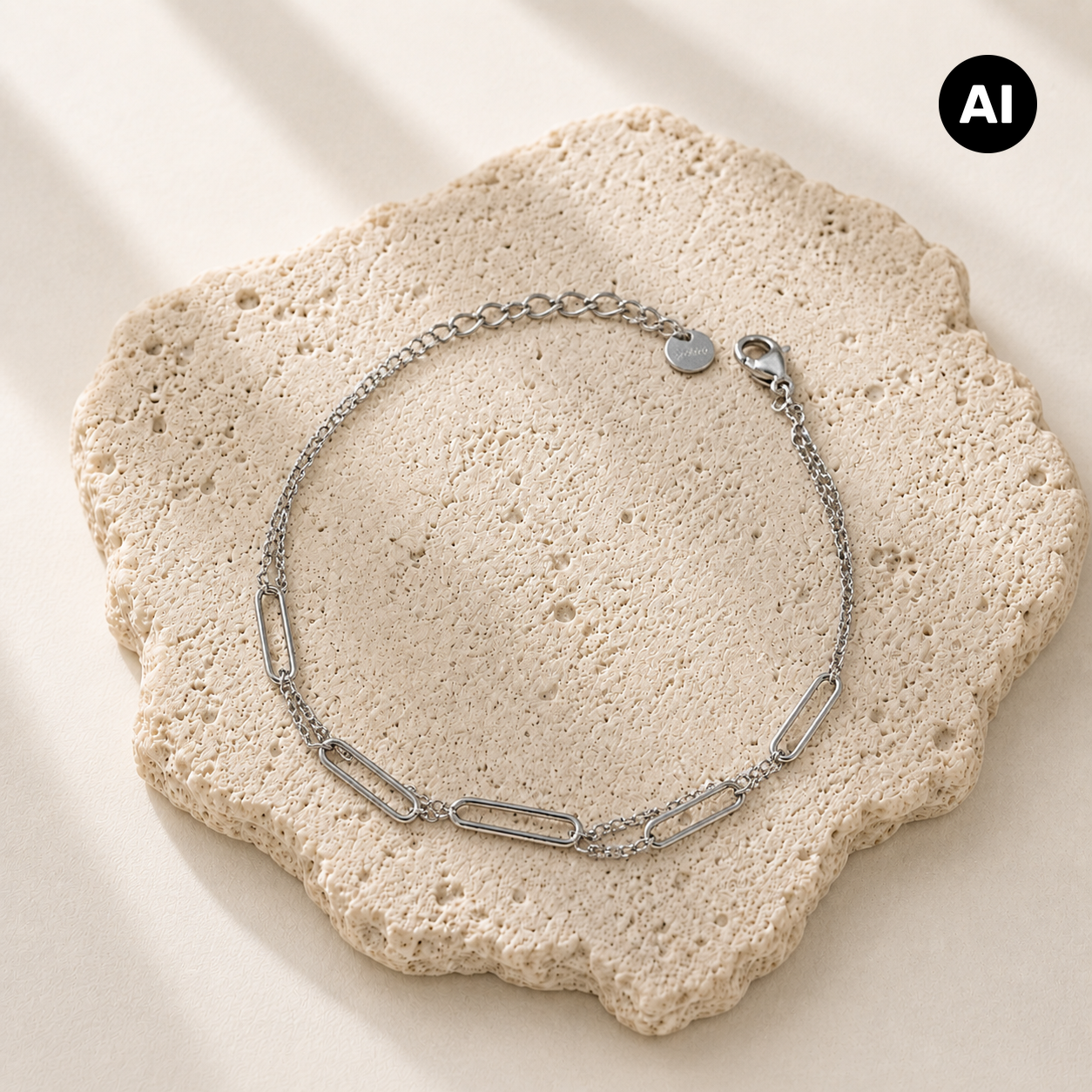 LIANOA Doppel-Armband silber