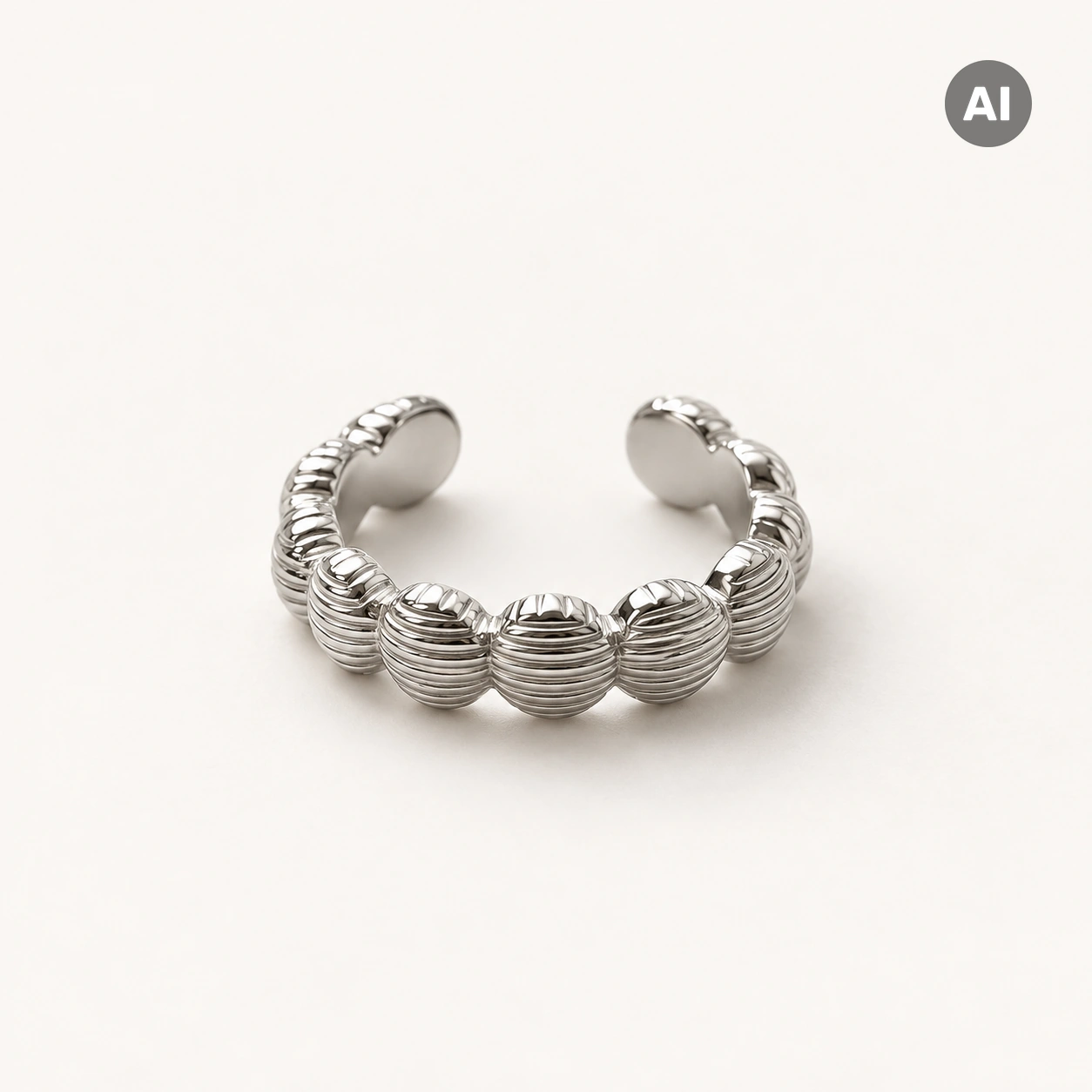Ear Cuff Muschel, silberfarben