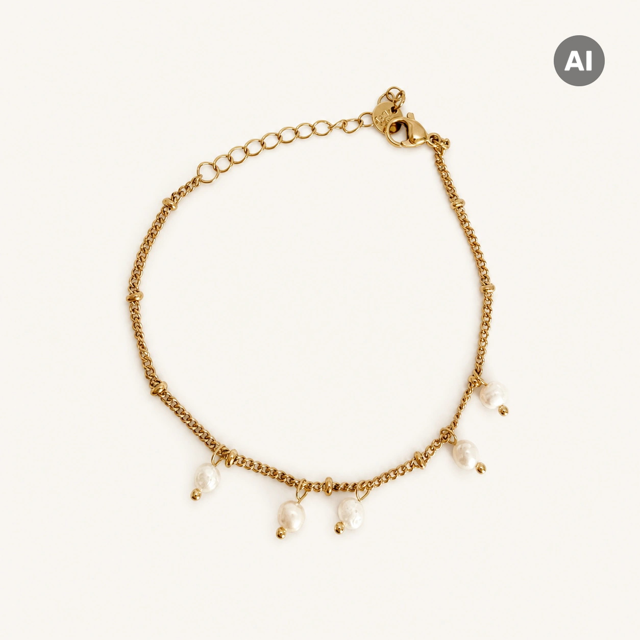 LIANOA Perlen Armband gold