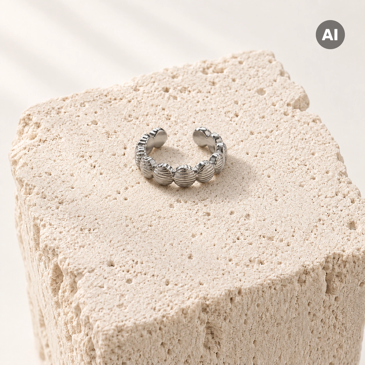 Ear Cuff Muschel, silberfarben
