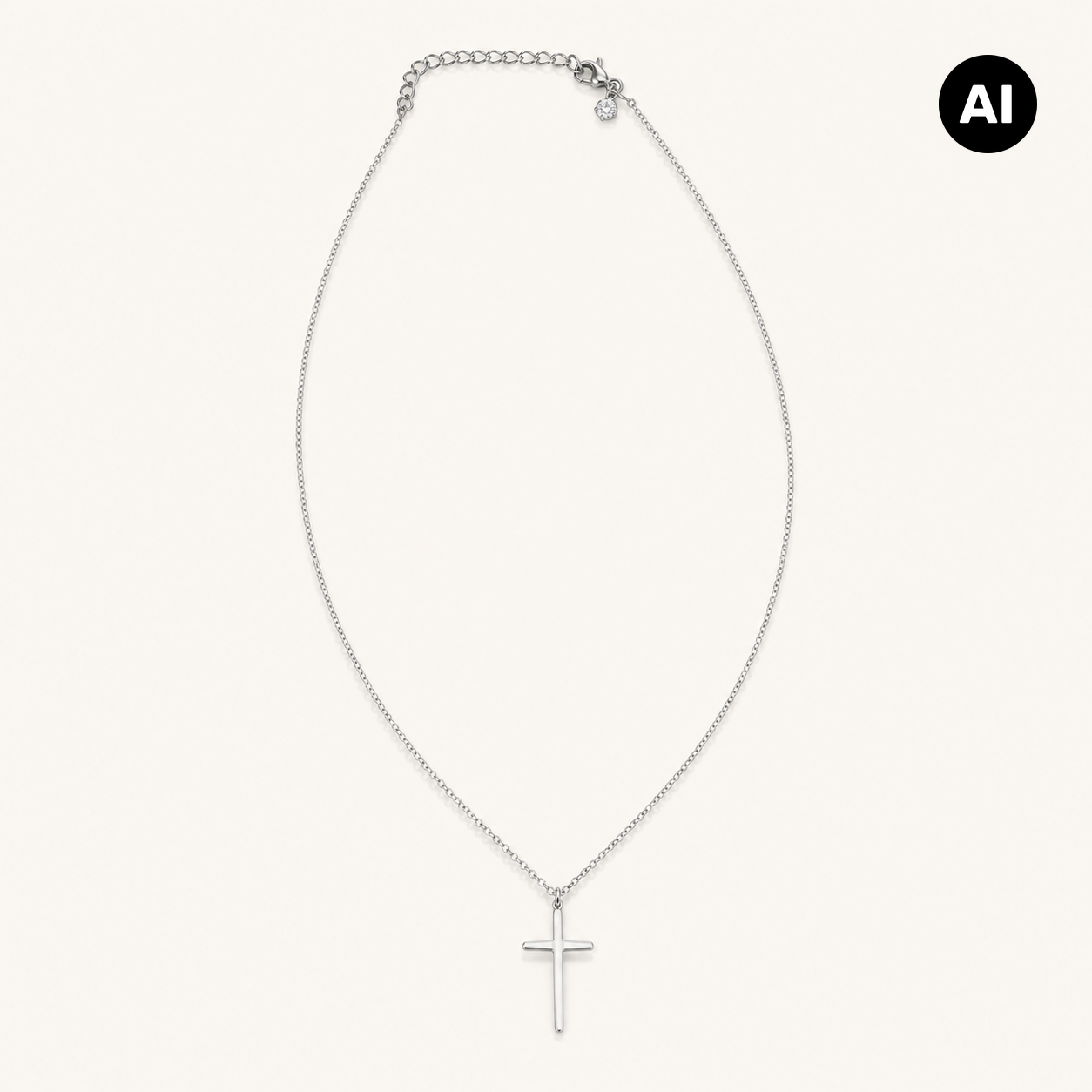 LIANOA Halskette Kreuz silber