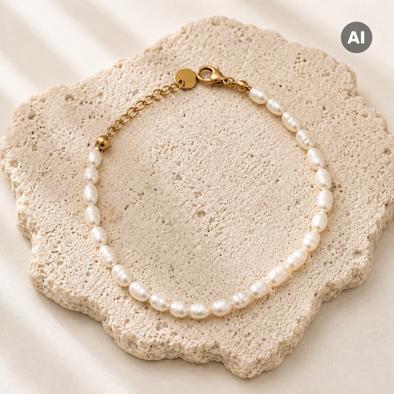 LIANOA Perlen Armband gold
