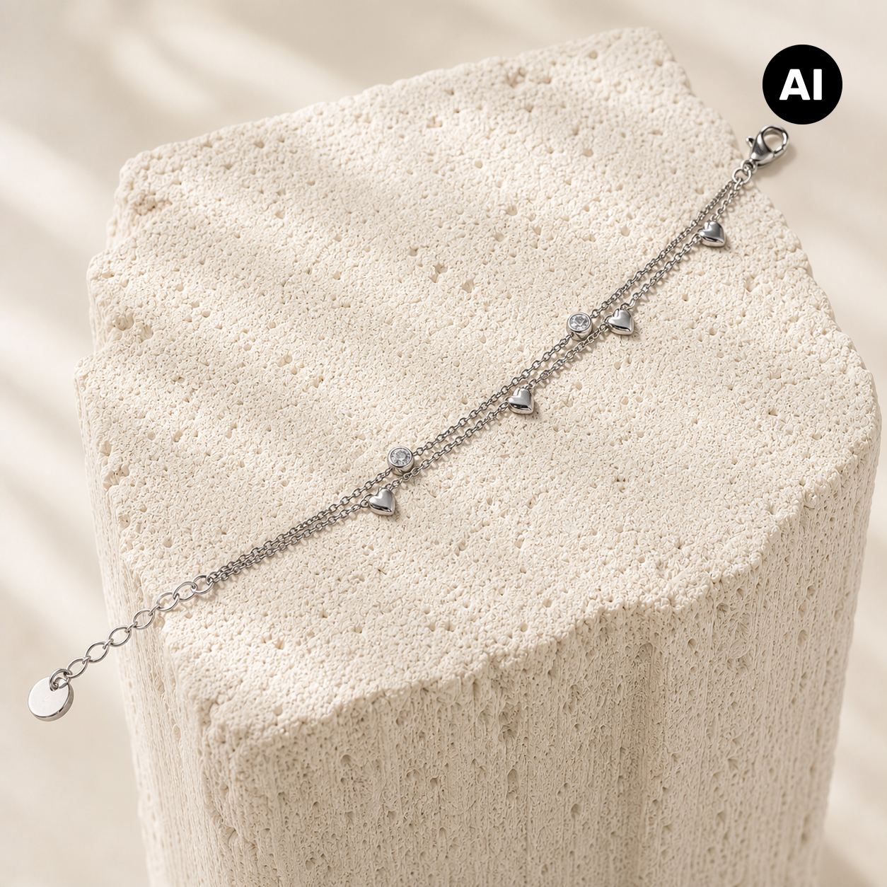 LIANOA Armband Herz silber