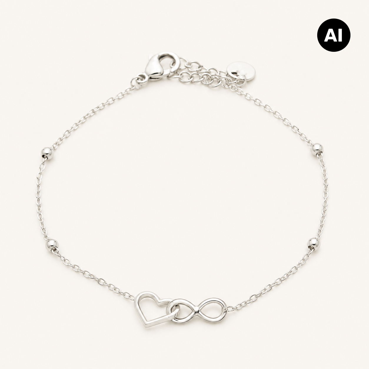 LIANOA Armband Herz silber