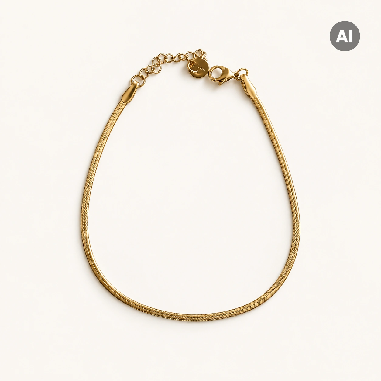 Armband mit Schlangenkette fine, goldfarben