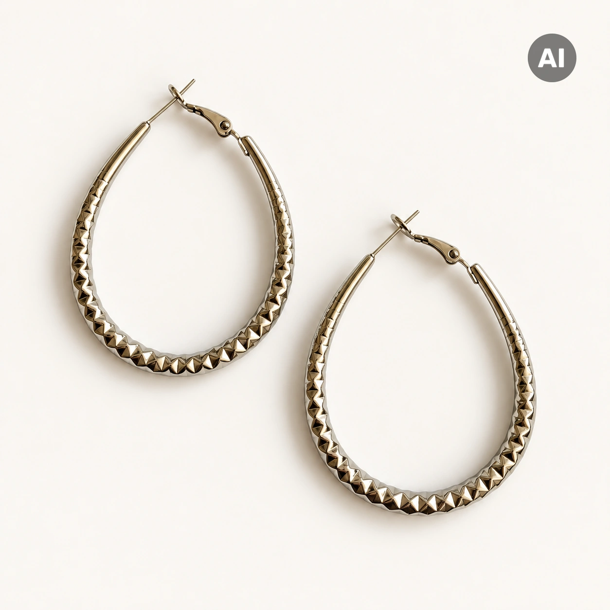 LIANOA Creole silber oval Ø39mm / Breite 4mm