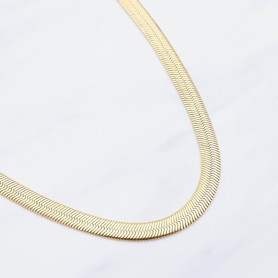 Halskette Wide Sleek Gold   