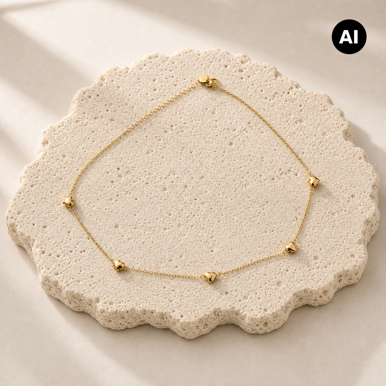 LIANOA Halskette Herz gold
