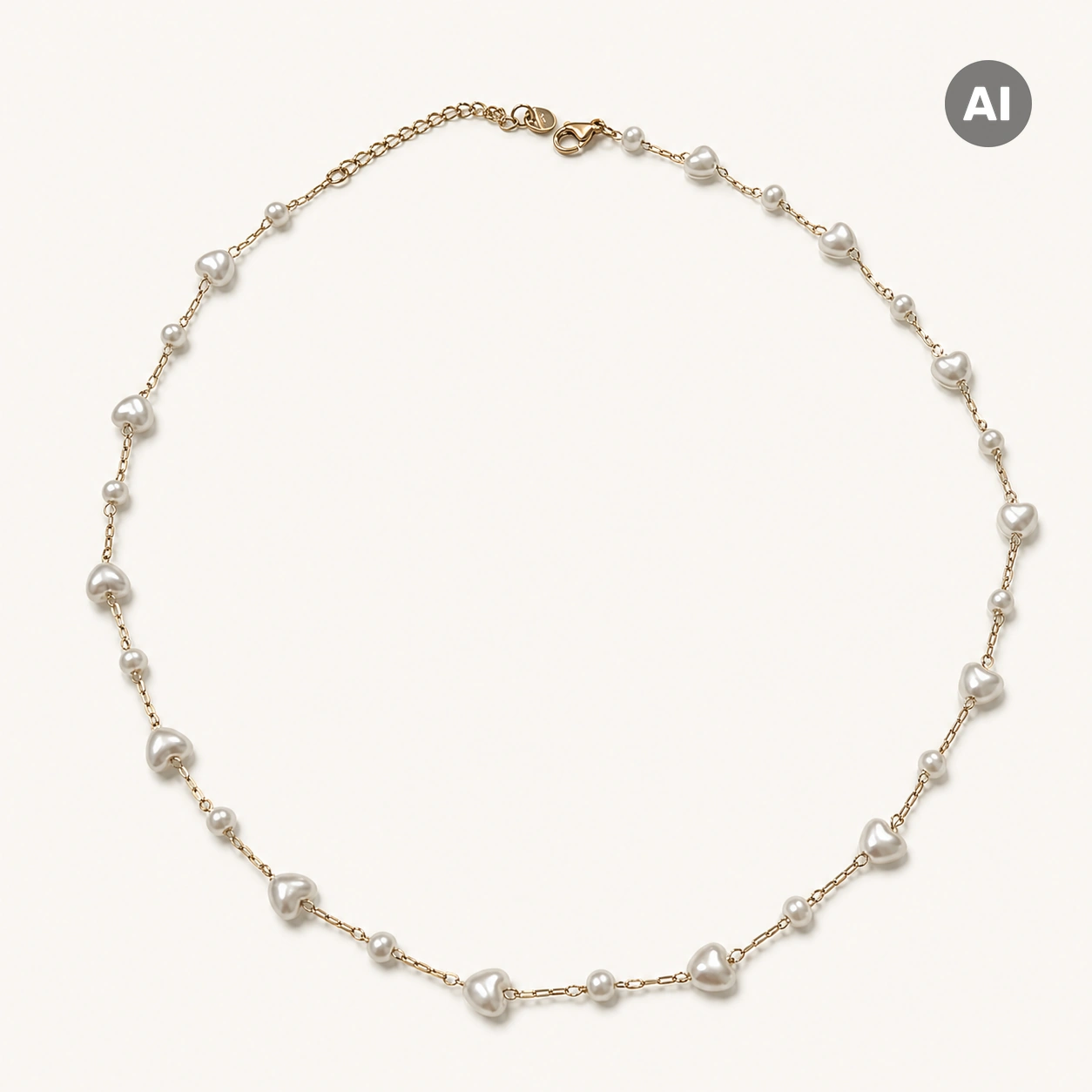 LIANOA Perlen Halskette gold