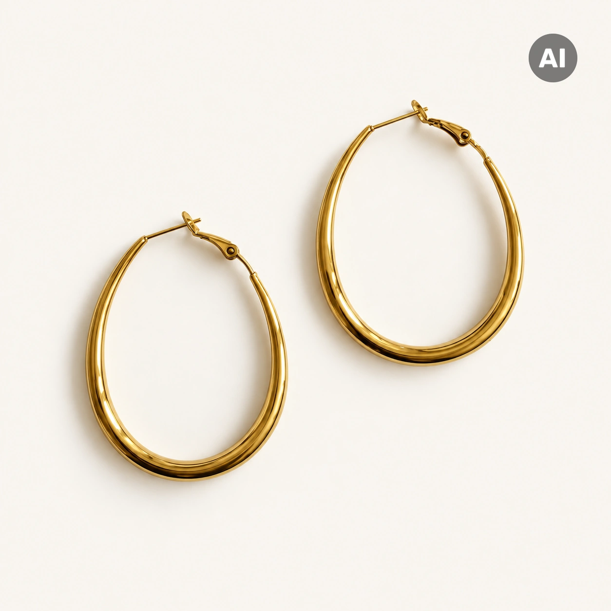 LIANOA Creole gold oval Ø39mm / Breite 4mm