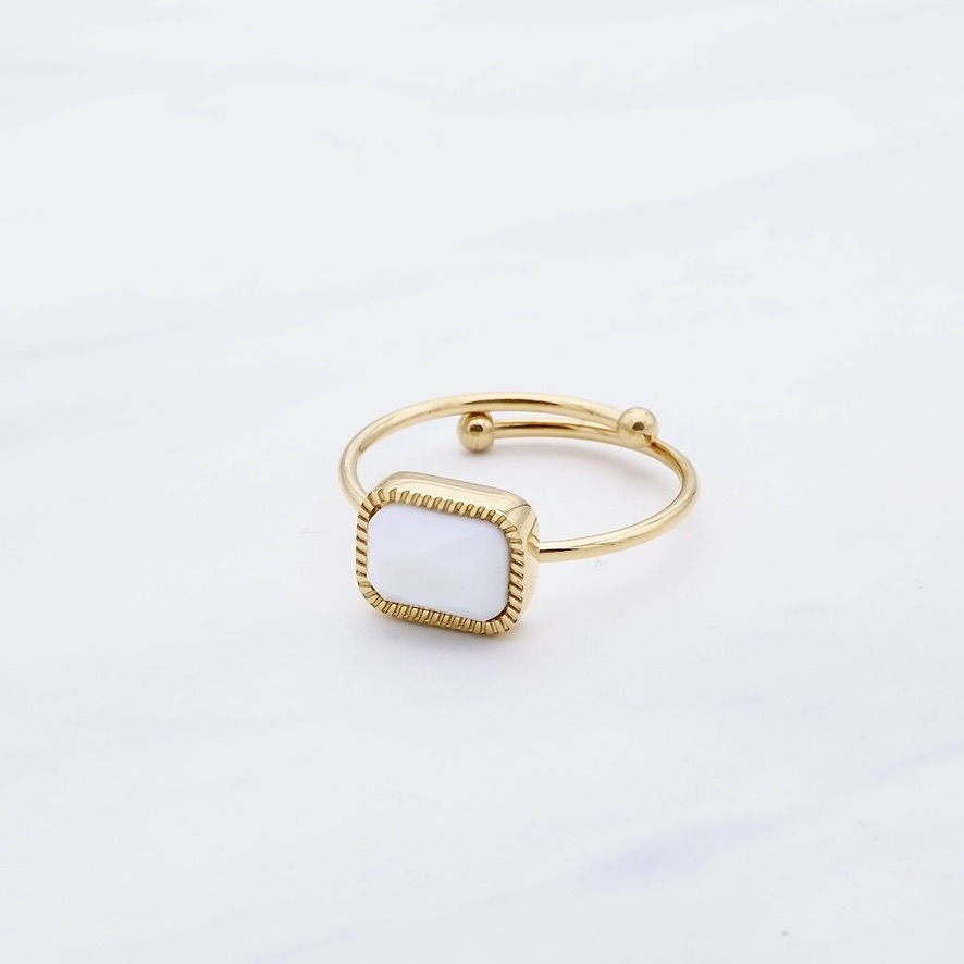 Estella White Ring Gold  