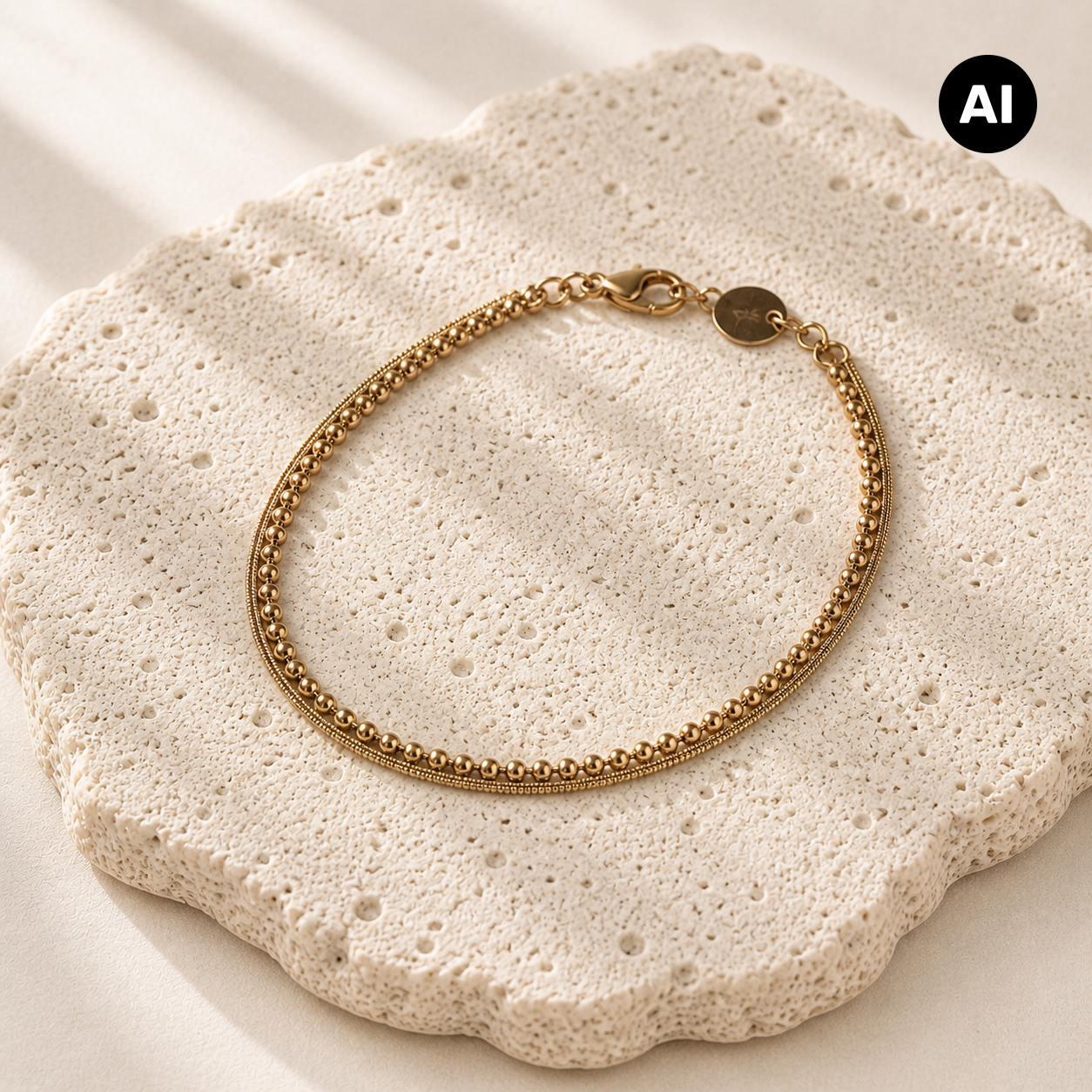 LIANOA Doppel-Armband gold