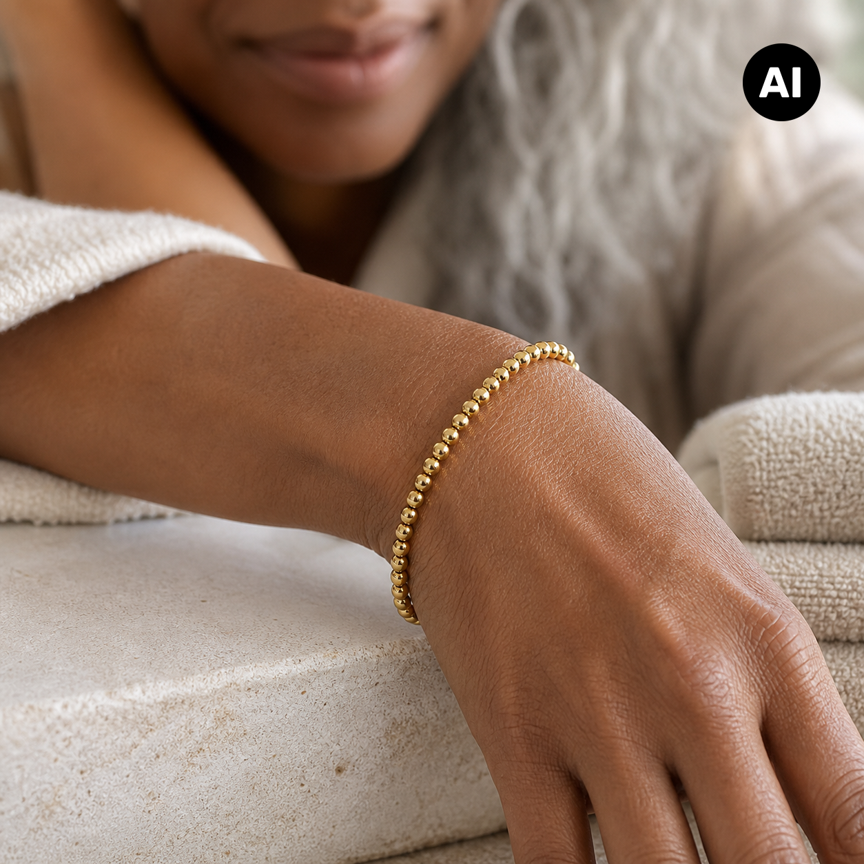 LIANOA Armband Kugeln gold