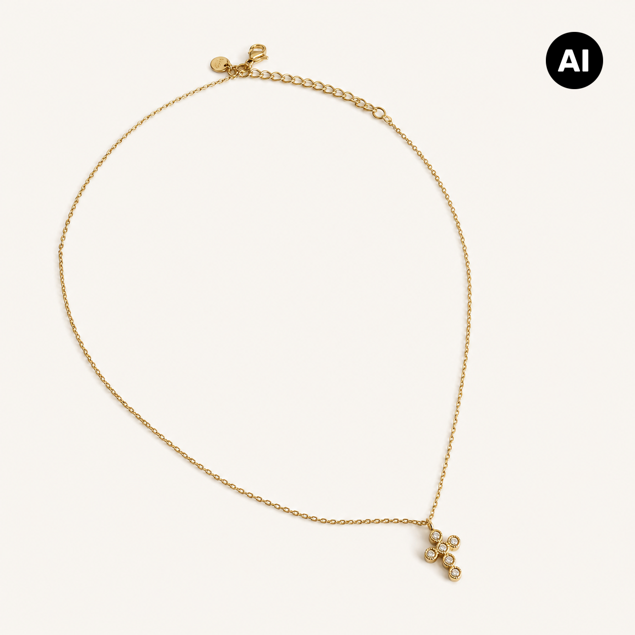 LIANOA Halskette Kreuz gold