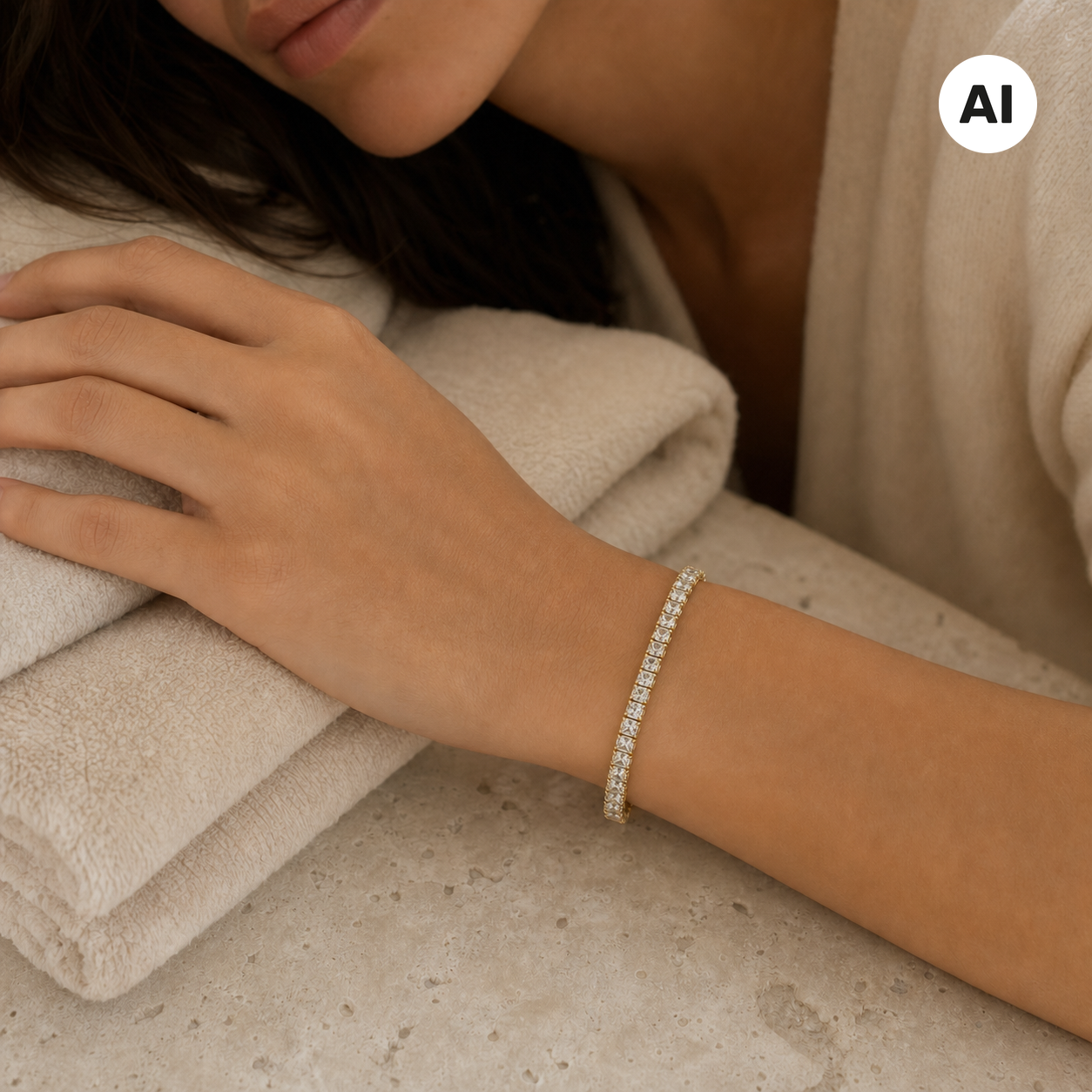 LIANOA Tennis-Armband gold