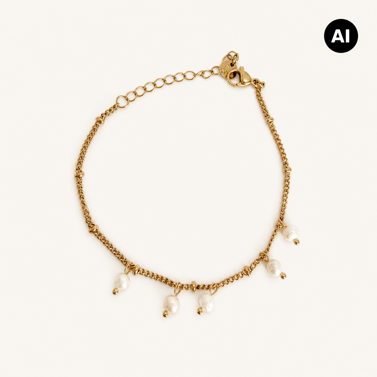 LIANOA Armband Perle gold