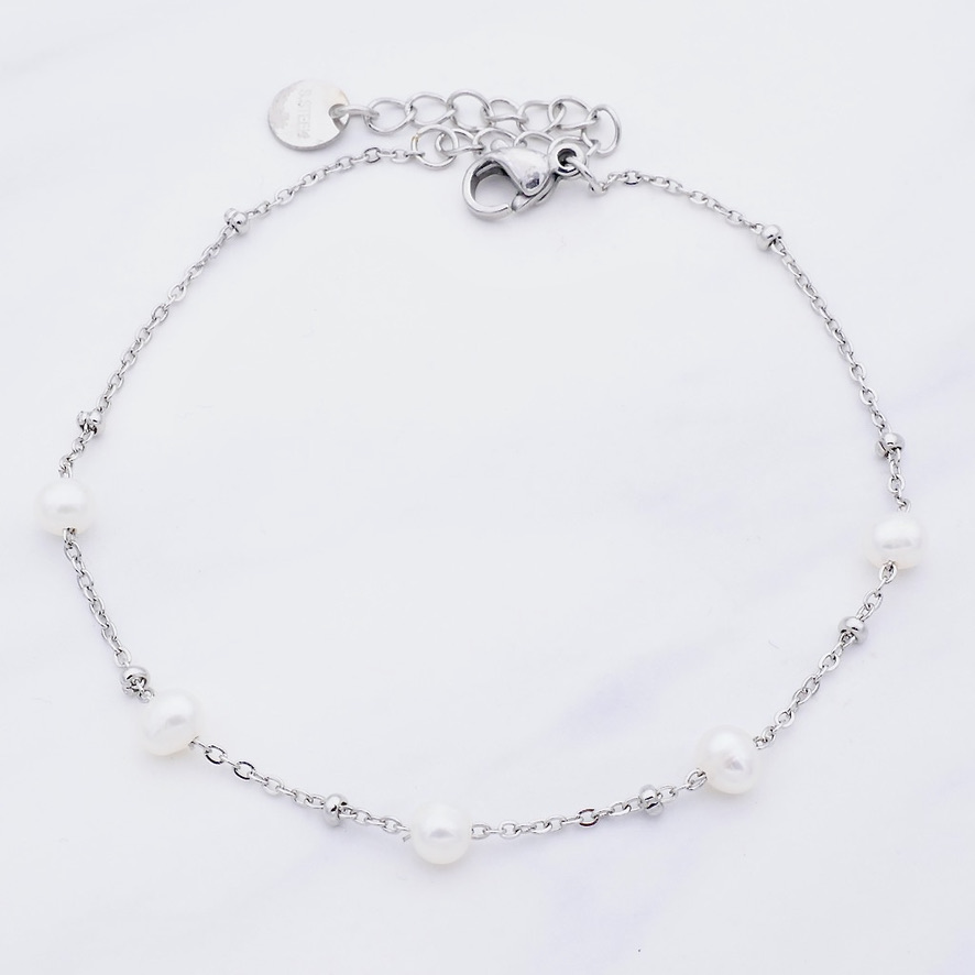 Armband Perlen Silber