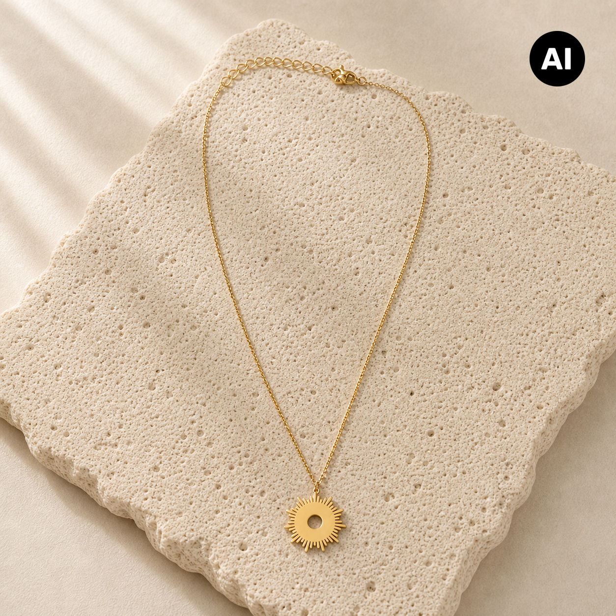 LIANOA Halskette Sonne gold