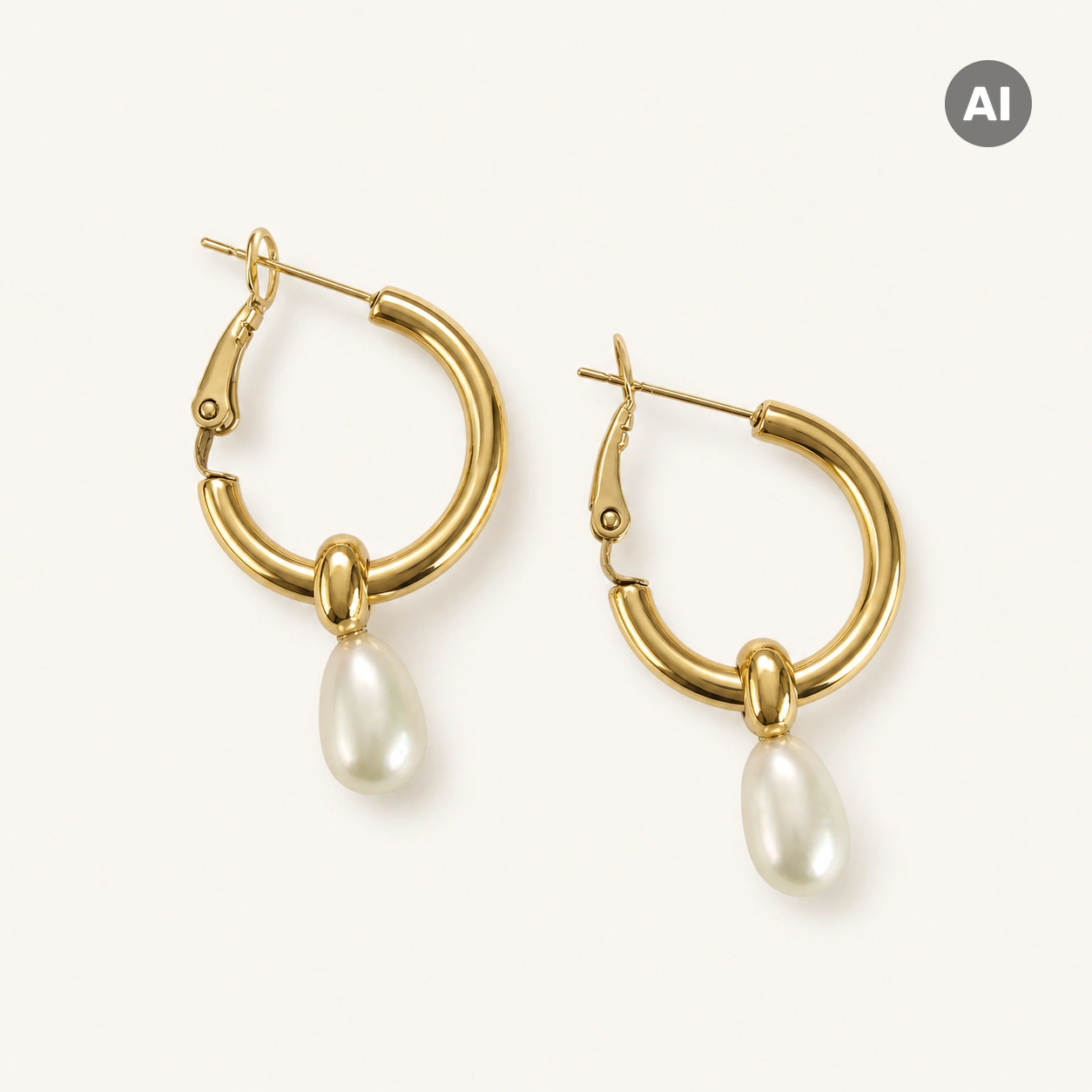 LIANOA Perlen Creole gold