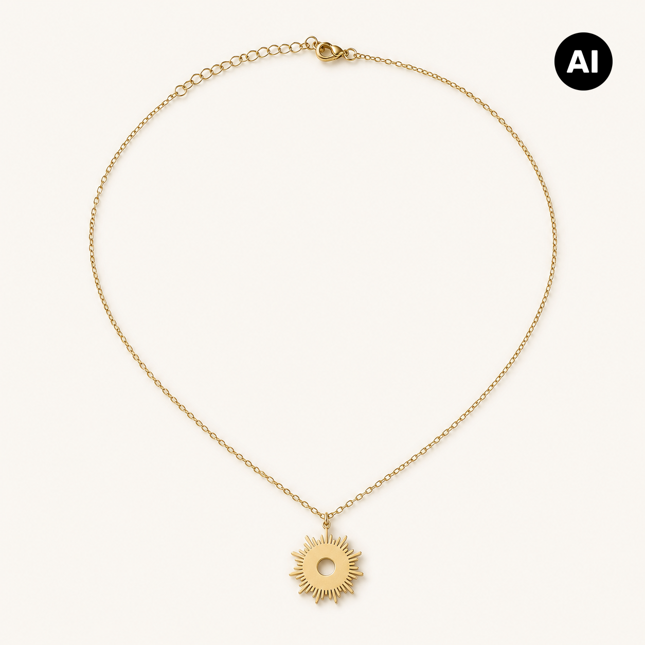 LIANOA Halskette Sonne gold