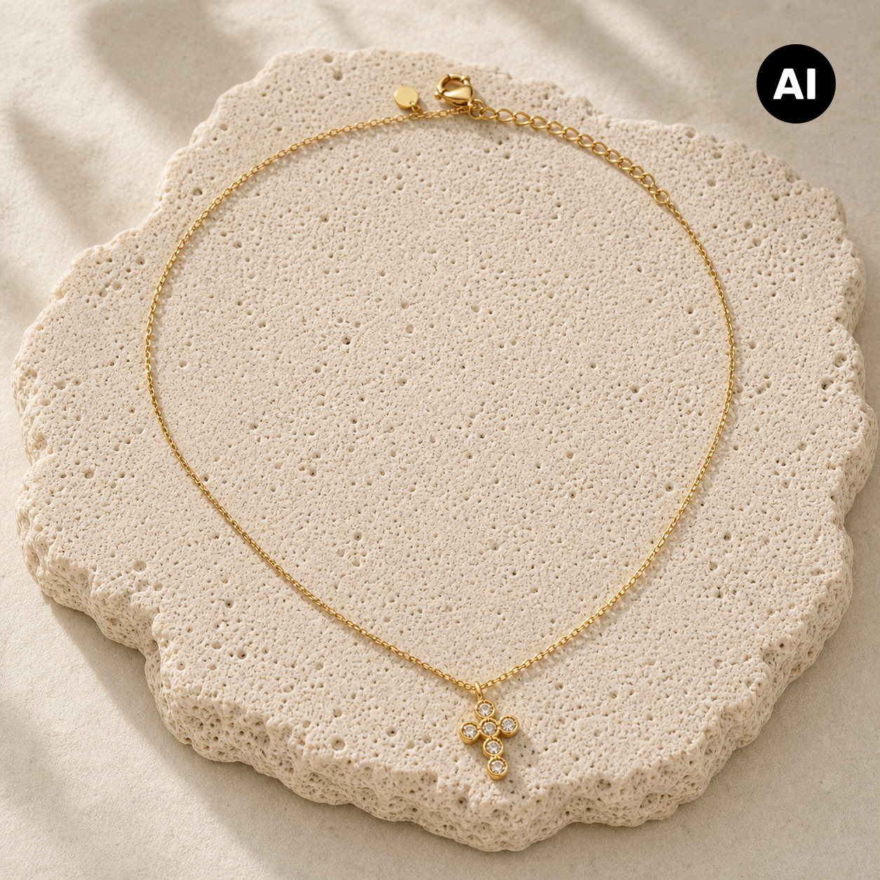 LIANOA Halskette Kreuz gold