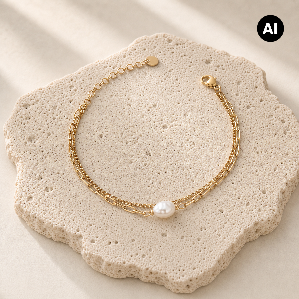 LIANOA Armband Perle gold