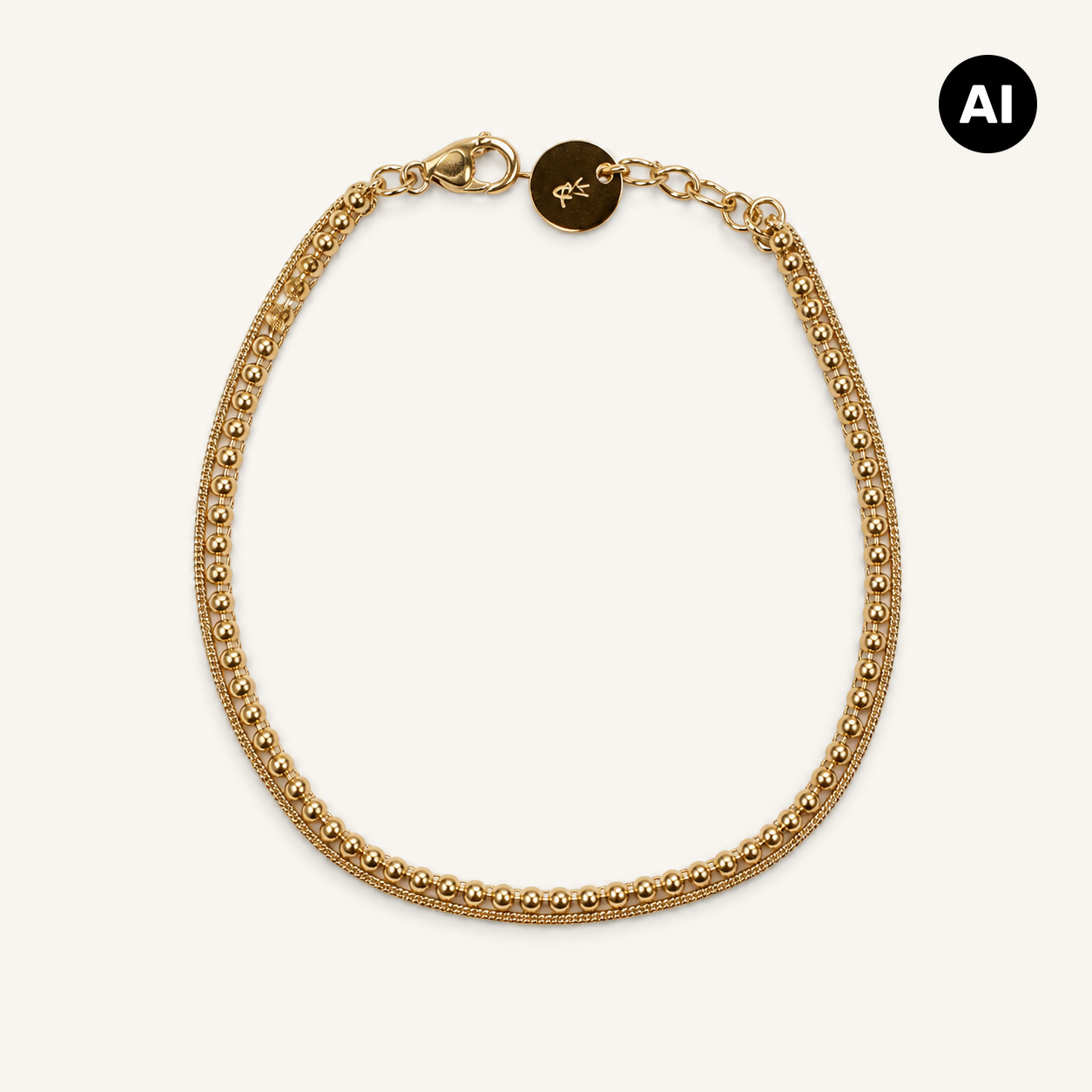 LIANOA Doppel-Armband gold