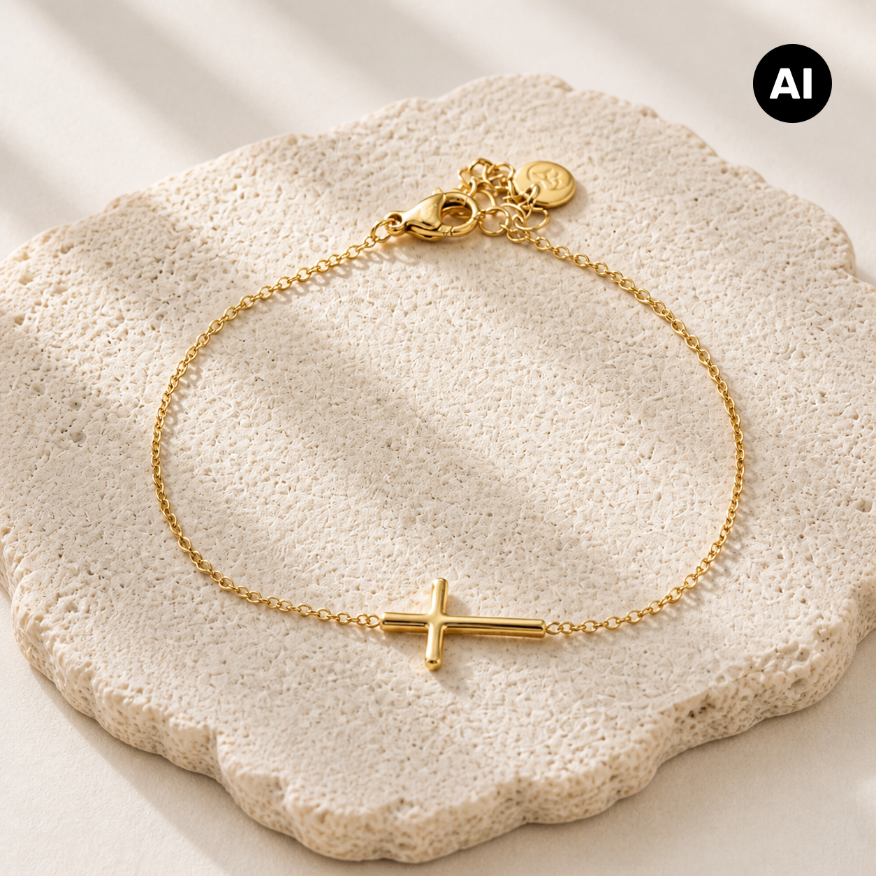LIANOA Armband Kreuz gold