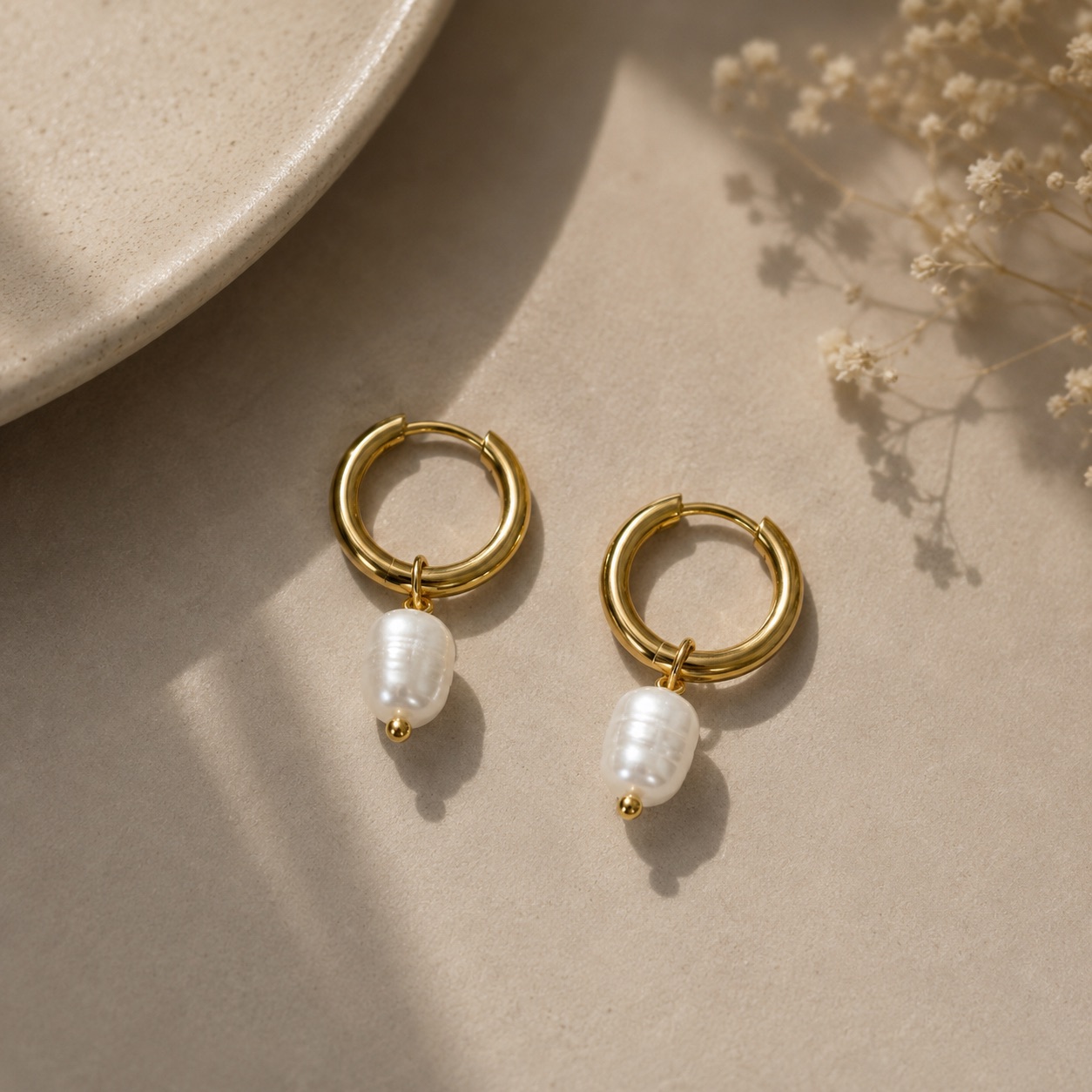 Perlen Creole LiaNoa Gold