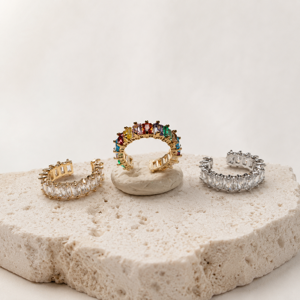Ear Cuff white Gold