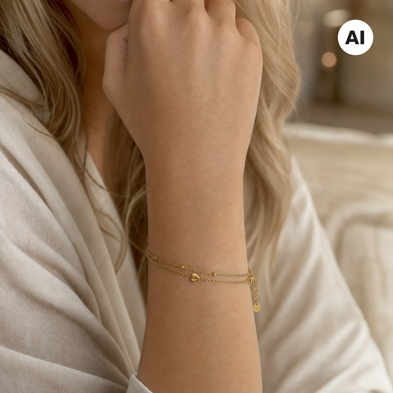 LIANOA Armband Herz gold