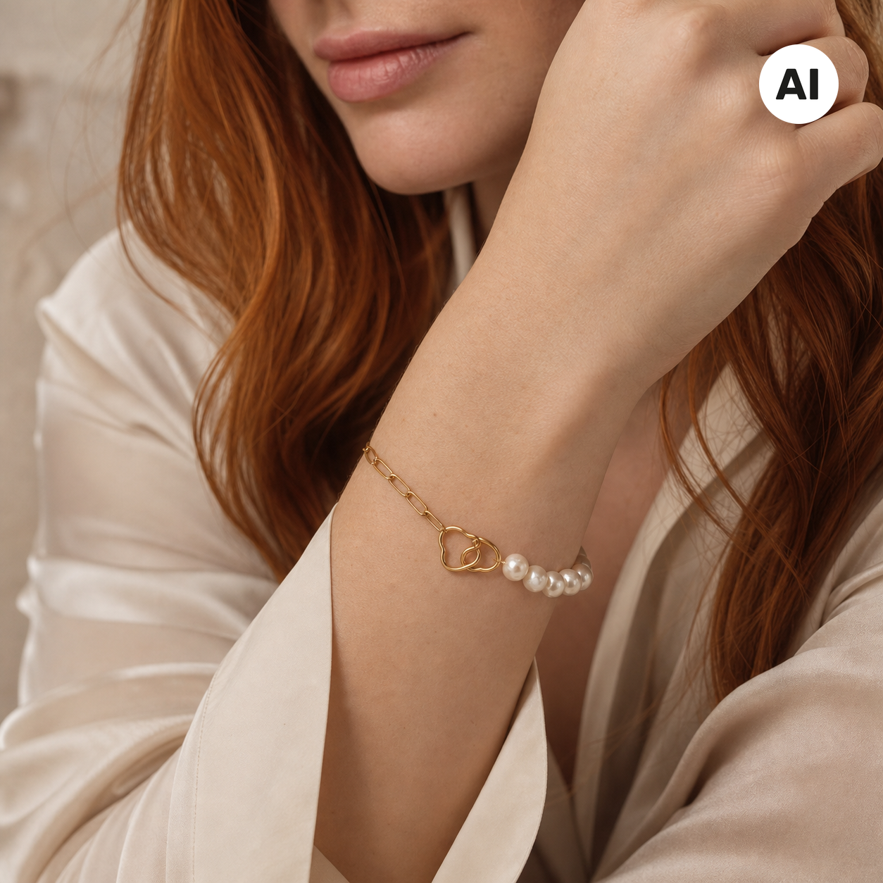 LIANOA Armband Perle gold