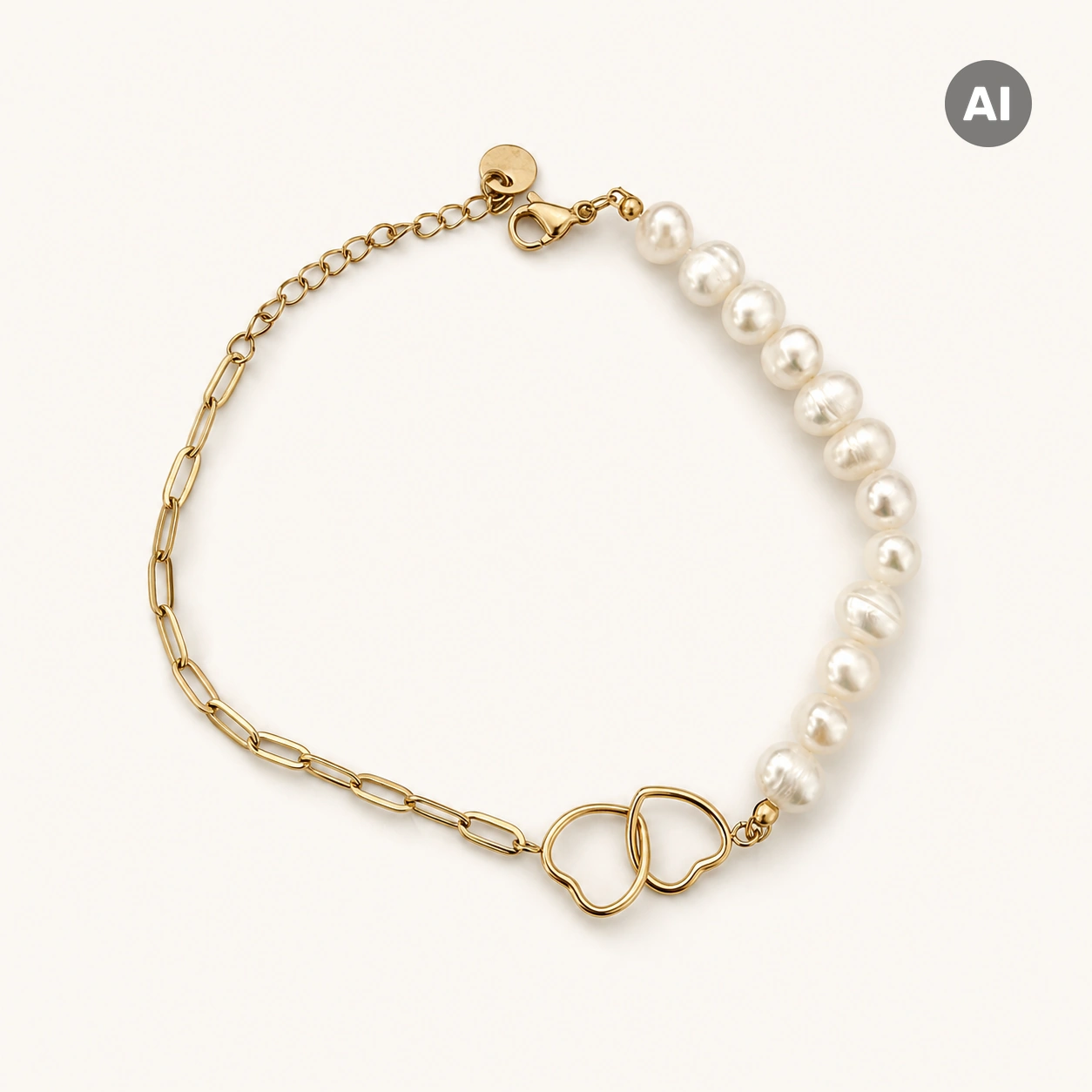 LIANOA Perlen Armband gold