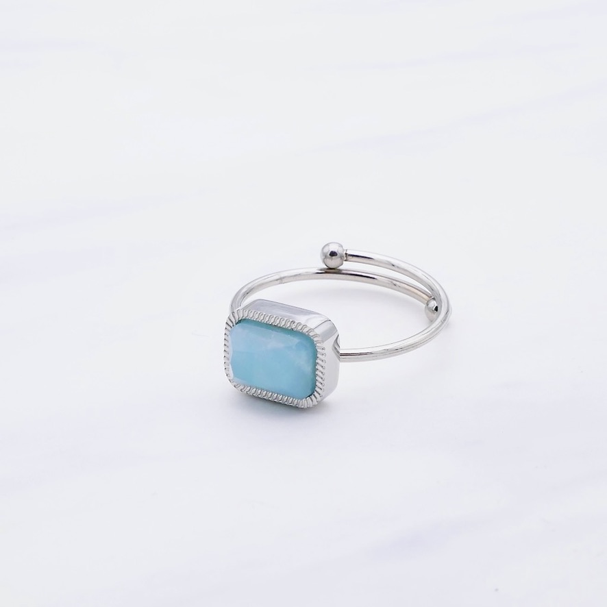 Estella Blue Ring Silber
